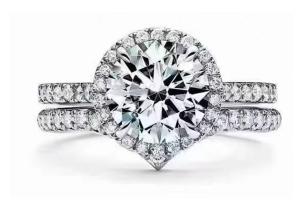 Wholesale Round Cut 14K Solid Gold Jewellery , 49pcs Diamond Engagement Ring Sets from china suppliers