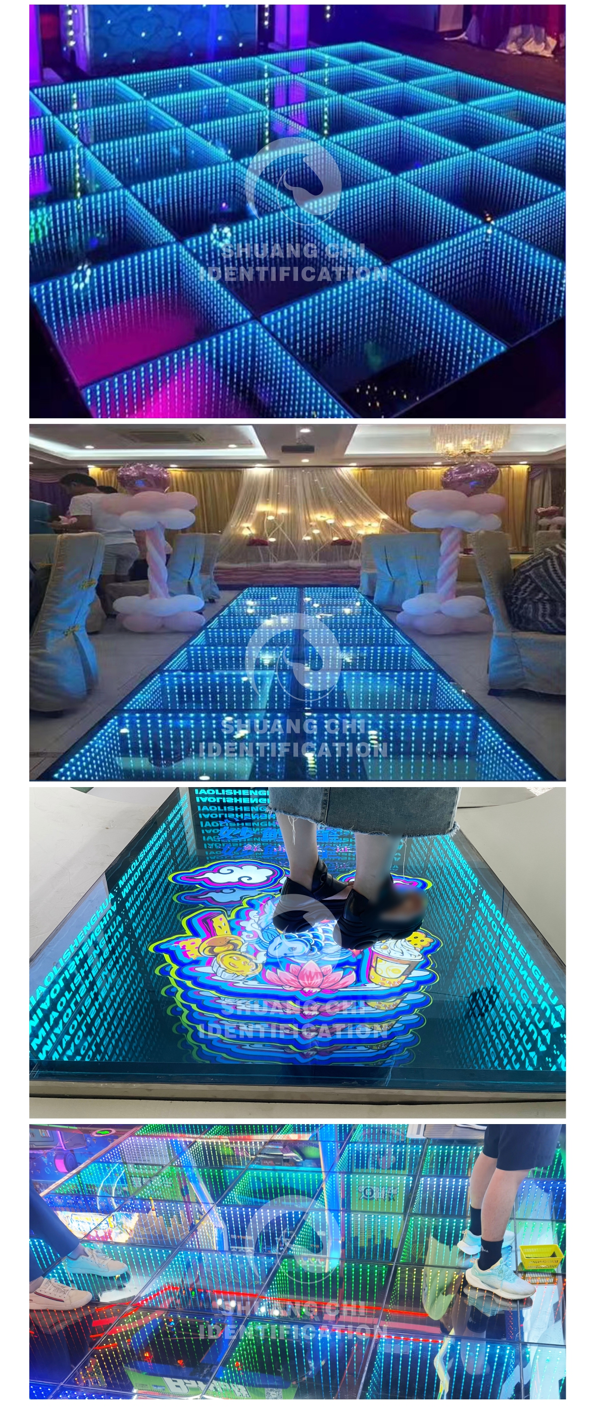3D LED Dance Floor Infinity Dance Floor Light And Custom LED Brick Lights