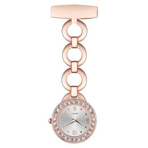 Wholesale Nurse Pocket Watch Silver Elegant Women Brooch Nurse Watch Fashion Fob Nurse Watch Rose Gold Diamond Pendants Clocks Hot from china suppliers