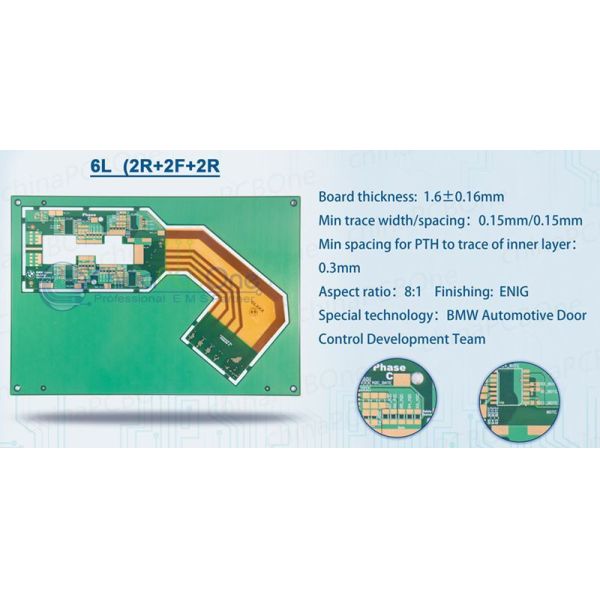 0.3mm High-Reliability 6-Layer Rigid-Flex PCB for for Complex Industrial Applications