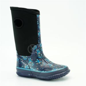 Wholesale Children 34EU Insulated Rain Boots For Winter With Astronaut Printed from china suppliers