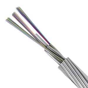 Wholesale 12 24 36 48 72 Core OPGW Cable Aeirlal Fiber Optic Cable Overhead Ground Optical Fibre from china suppliers