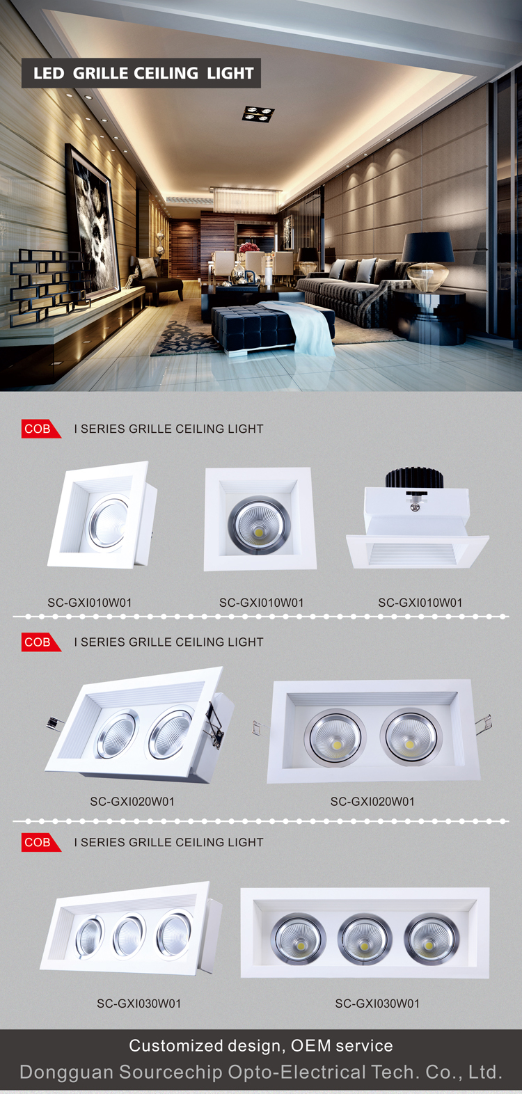 LED grille panel light manufacturer in China