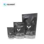 Matte Black Metallic Coffee Tea Bag Food Packaging Biodegradable Stand Up Pouch