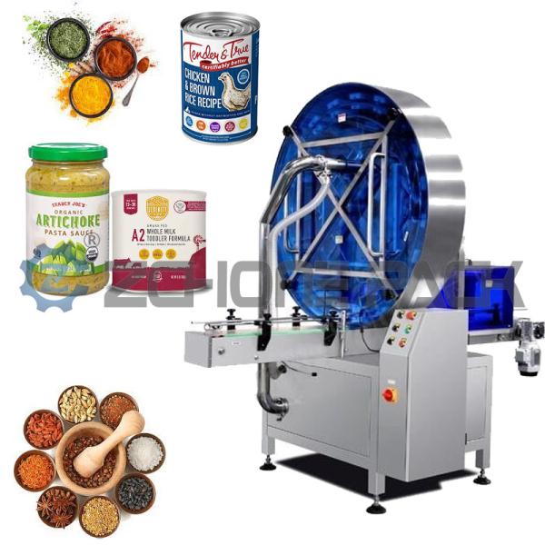 Industrial Turntable Canned Milk Bottle Sterilizer ZCHONE Food Beverage