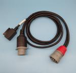Deutsch 6 Pin J1708 Female to Right Angle OBD2 OBDII Female and 6-Pin Male