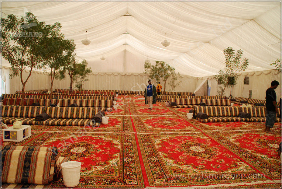 6M Span Commercial Rain Tents Outdoor Event Canopy With Luxury Decorations