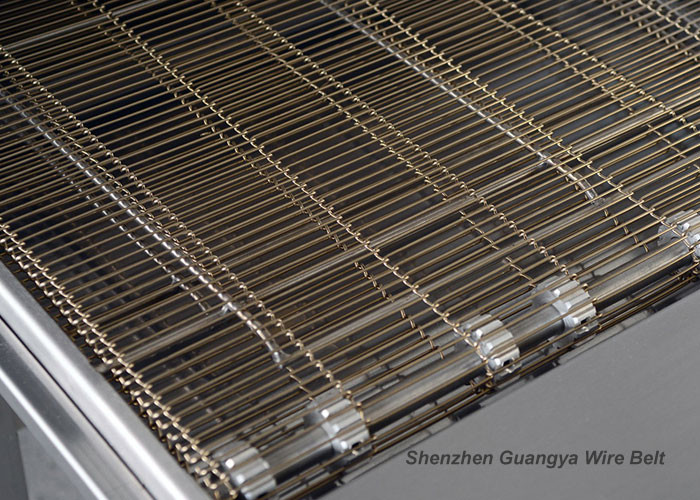 Loop Edge Flat Flex Wire Belt , Baking Machinery Flexible Conveyor Belt