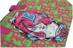 75g Silk screen printing beauty elipe shape sea beach zipper non woven carry bag
