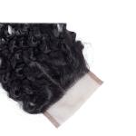 Peruvian Virgin Hair 4*4 Deep Wave Lace Closure Hand Tied 130% Density