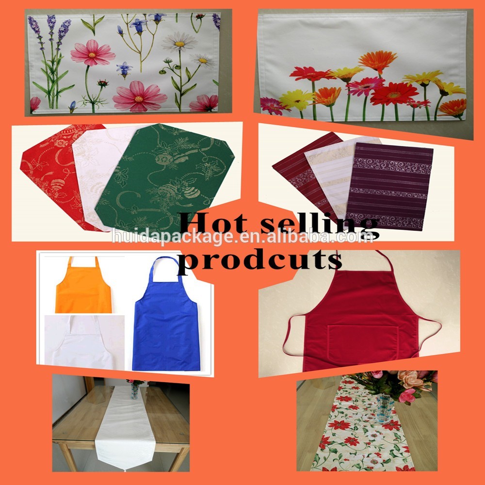 Flower design heat transfer printed tablecloth made of 100% polyester table decration cloth