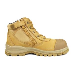 Wholesale Nubuck Leather Zip Side Lace Up Anti Slip TPU Outsole Steel Toe Hiking Boots from china suppliers