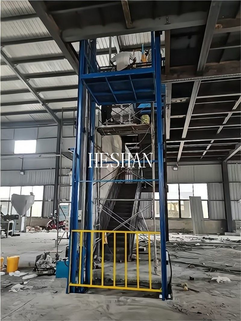 Hydraulic Guide Rail Cargo Lift Vertical Forklift Otis Goods Lift