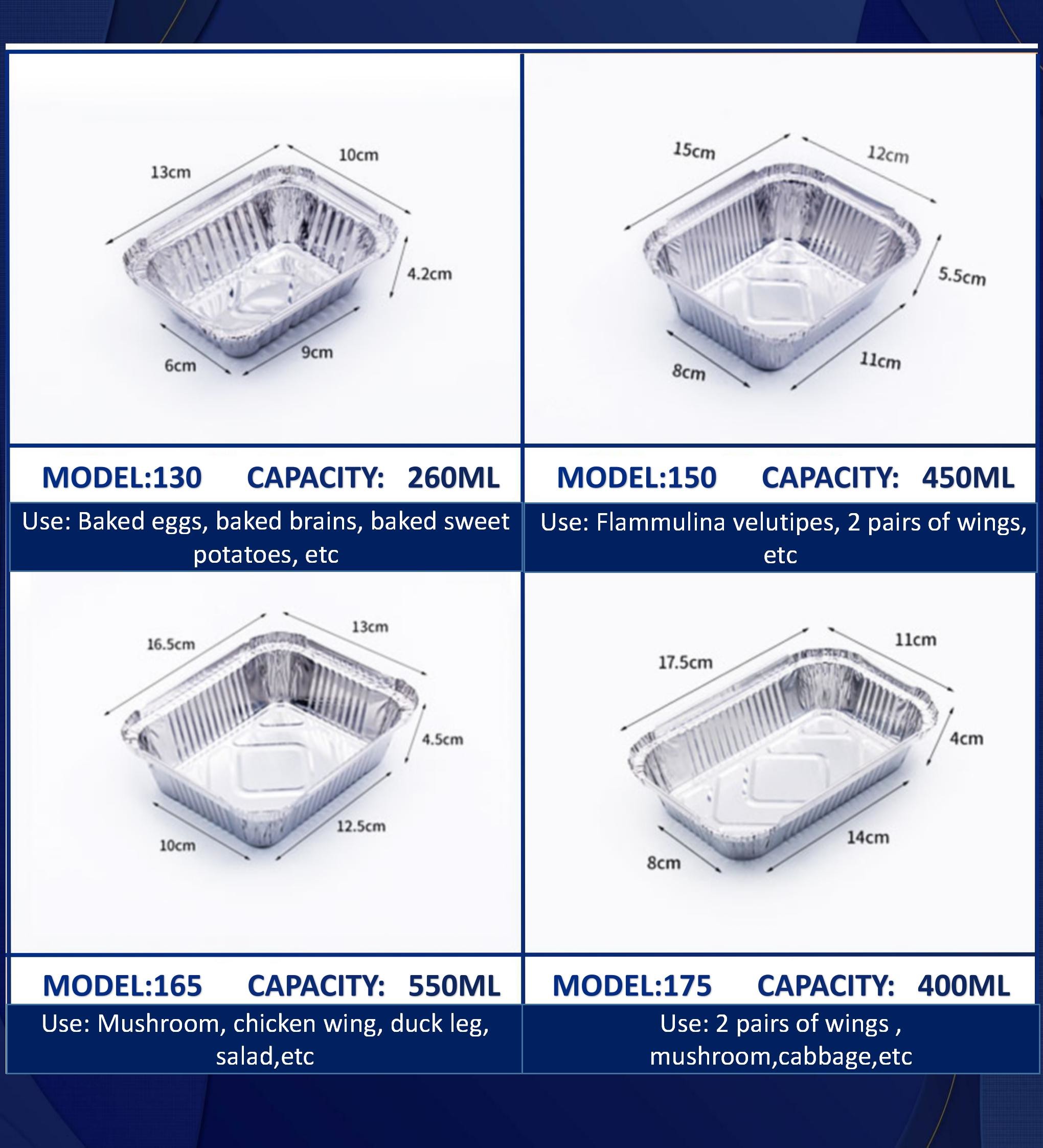 Manufacture by Ourself and Good Quality Disposable Square Aluminum Foil Lunch Box High Temperature Resistant