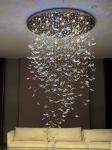 Luxury Artistic Butterfly Glass Ceiling Light Chandeliers For Hotel Villa