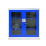RAL Color Cyber Lock Two Shelves Glass Door Filing Cabinet