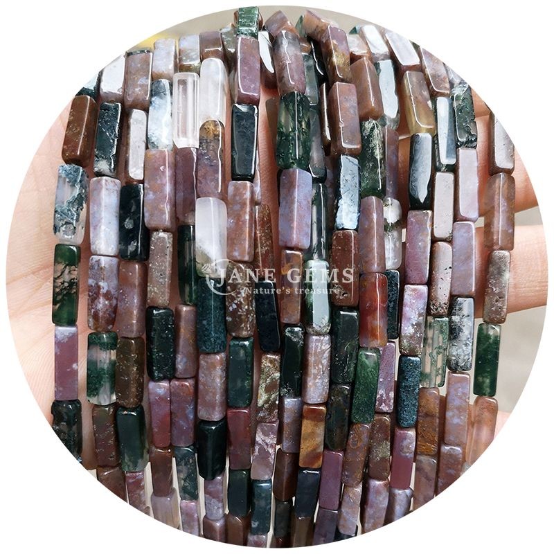 Wholesale Genuine Loose Gemstone Beads Rectangular Cuboid Loose Stone Beads Spacers Accessories for Diy Jewelry