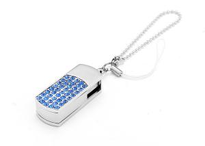 Wholesale Blue 16g 2.0 Metal Usb Flash Drive With Jewelry Decoration 3 Years Warranty from china suppliers