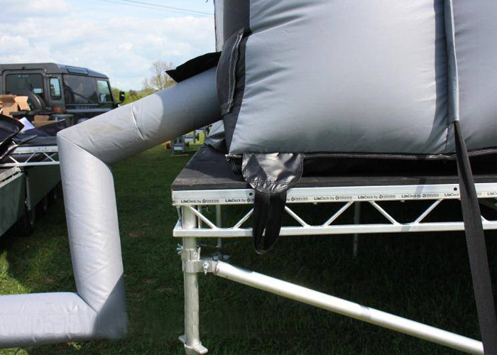 Customized Giant Inflatable Stage Cover Black Large Inflatable Event Tent