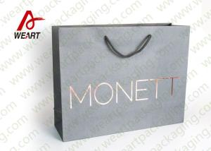 Wholesale Grey Base Cosmetics Packaging Plain Paper Gift Bags , Bright Custom Goodie Bags from china suppliers