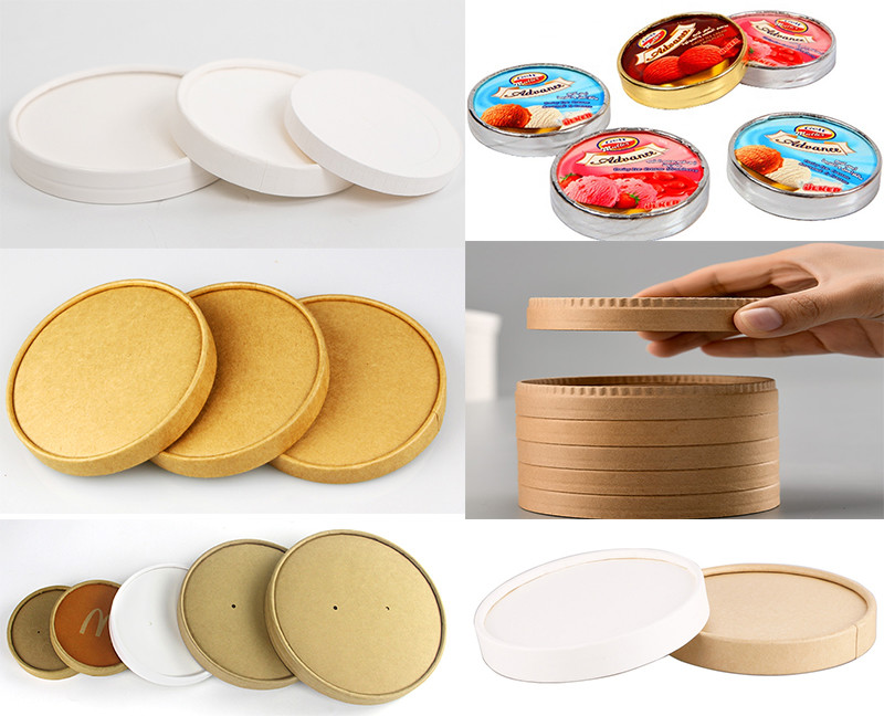125mm Single Layer Juice Coffee Paper Cup Lid Machine For Ice Cream