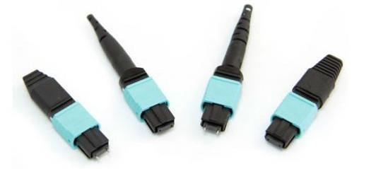 12F 24F PC MPO Fiber Optic Connectors Data Center Solutions Nickel Plated Brass