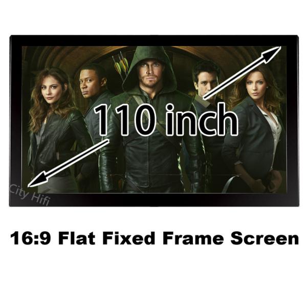 Top Rank 4k Projector Screen 110 Inch Unbent DIY Wall Mount 137x244cm Projection