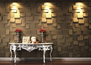 Wholesale Colored Fireproof Bamboo Fiber 3D Wood Wall Panel For Interior from china suppliers