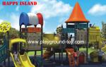 Orange Brown Green Outdoor Playground Equipments For Kids Imported LLDPE
