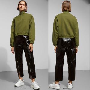 Wholesale New Fashion Fall Clothing Turtle Neck Zipper Sweatshirt Women from china suppliers