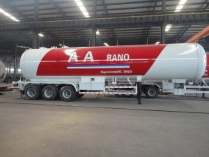 Wholesale AARANO 56CBM LPG Delivery Truck , Customized Tri - Axle LPG Tank Trailer 25t from china suppliers