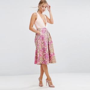 Wholesale OEM Service Women Skirt with Side Pockets and Zip Fastening from china suppliers