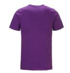 Round neck logo printed Purple color short sleeve cotton T-shirt, customized