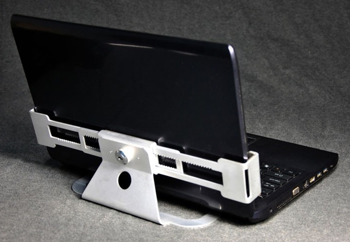 laptop computer anti-theft display mounting bracket for retail stores