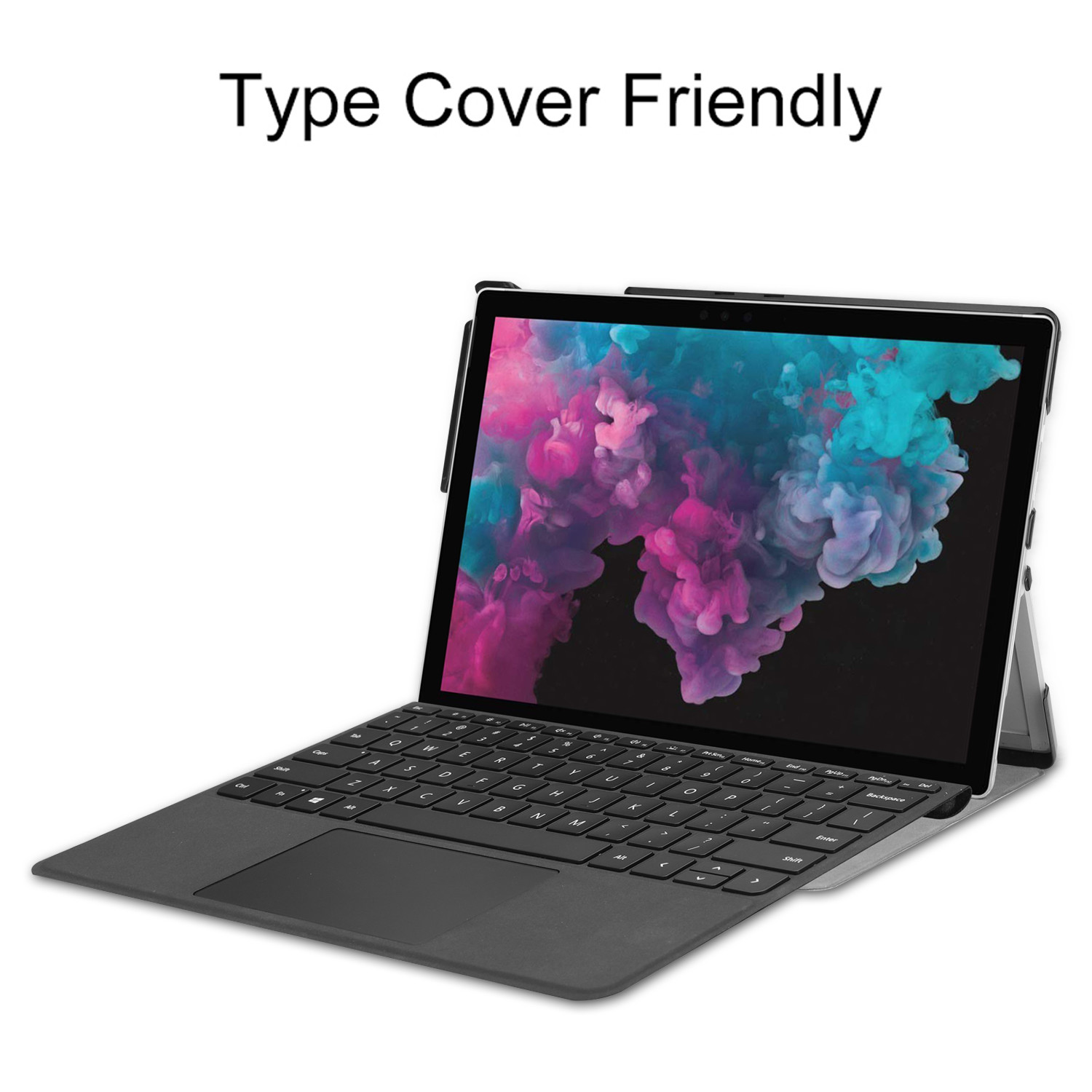 Microsoft Surface Pro 6 Case, Smart Slim Shell Stand Cover for Surface Pro 6 /5(Pro 2017)/Pro 4 Tablet