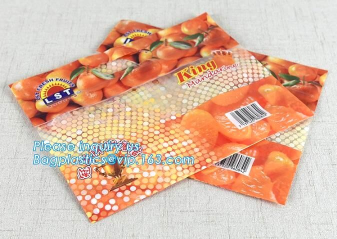 fresh fruit packaging bag with holes/OPP/CPP transparent standing fresh fruit bag with holes, slider storage bag/