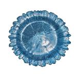 Colorful 33cm Diameter Sunflower Shaped Glass Fruit Bowl