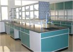 Durable Steel Anti Aging School Laboratory Island Bench With Reagent Shelf