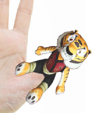 4 inch Fashon Kungfu Panda Plush Finger Puppets Kids Finger Puppets