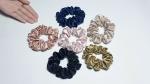 Double Side 25mm Mulberry Silk Scrunchies For Hair Private Logo