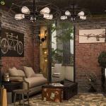 Home E26 Nordic Iron Pendant Light Art Baking Paint Black