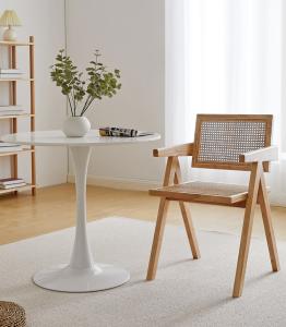 Wholesale Nordic Rattan Dining Chair Cherry Wood Rattan Lazy Chair from china suppliers