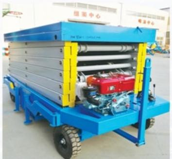 300kg 10m Mobile Scissor Lift Platform Hydraulic Lift Scaffolding With CE