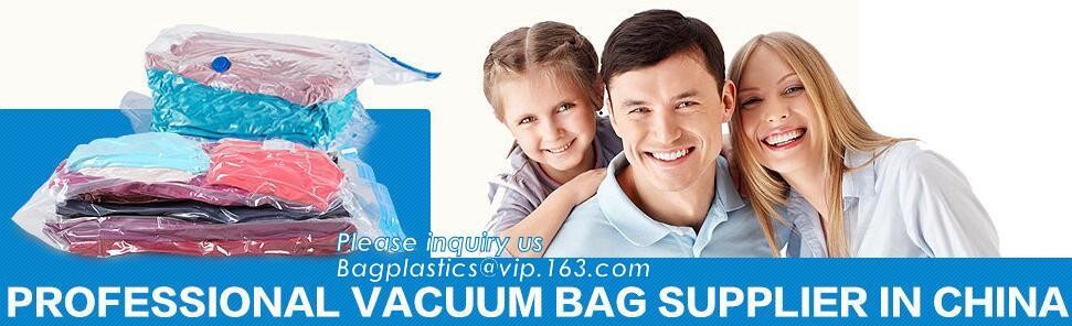 vacuum seal storage bags for down jacket coats, hand rolling vacuum bag for travel, Compress Vacum Packing Bag, bagplast