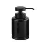 Black polyresin luxury bathroom accessories set round marble print pattern