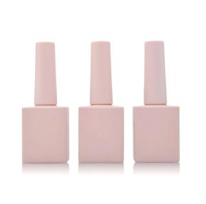 Wholesale Square Dumb Nail Polish Bottle 10ml Pink Scrub Nail Oil Cover 10ml from china suppliers