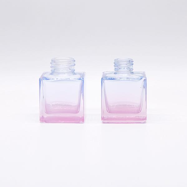 Luxury 50ml Reed Diffuser Bottle Amber Color Square Essential Oil Diffuser Bottles