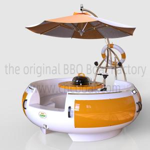 Wholesale 30cm Depth 8 Adults 250cm Donut FRP Fiberglass BBQ Boat from china suppliers