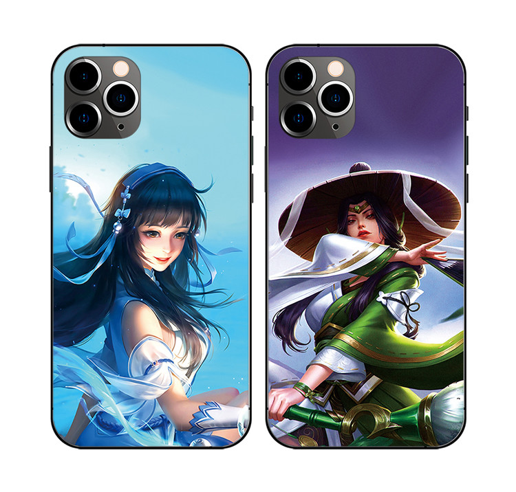 Black Anime 3D Lenticular Flip Phone Case For Iphone 11
