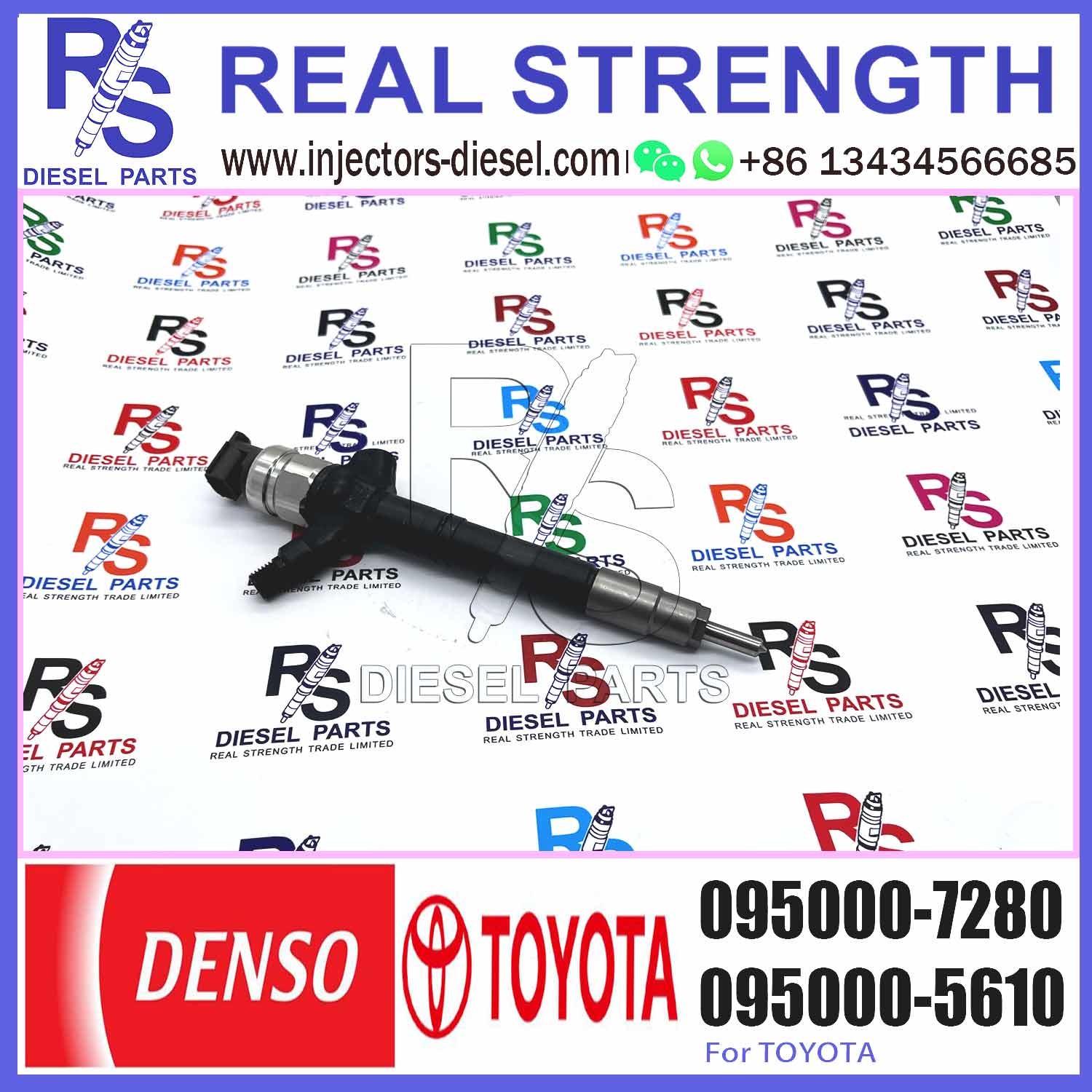 Diesel Common Rail Fuel Injector 095000-7640 095000-7630 095000-7280 095000-7270 for TOYO-TA 23670-0R170 23670-09290